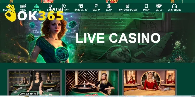Khám phá không gian casino ok365 đỉnh cao