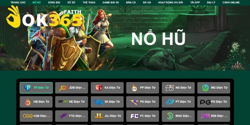 Nổ Hũ Ok365 1 Trải nghiệm sảnh game nổ hũ ok365 hấp dẫn