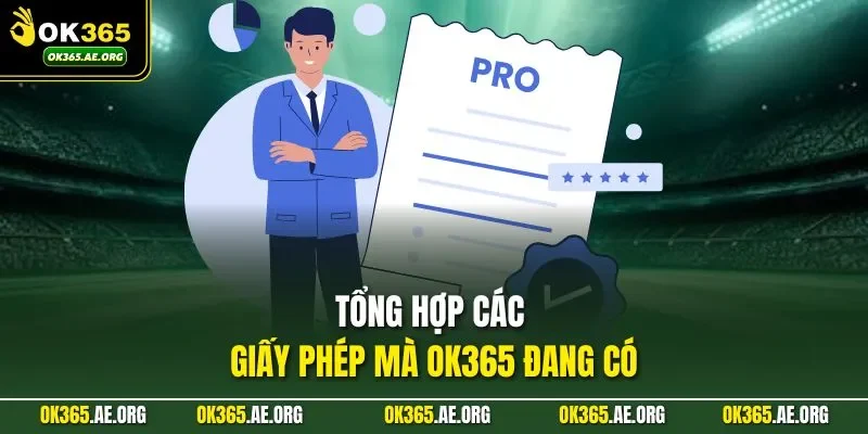 Giấy Phép Hoạt Động Ok365 3 Tổng hợp các giấy phép mà Ok365 đang có